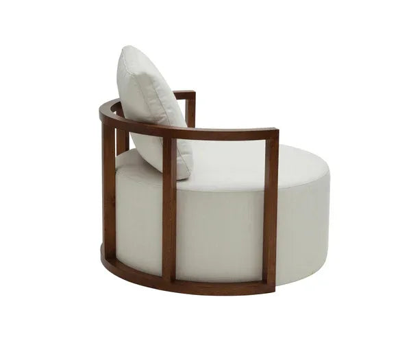 Upholstered Barrel Chair (Set of 2 Chairs and Center Table) - Lamsatfurniturellc