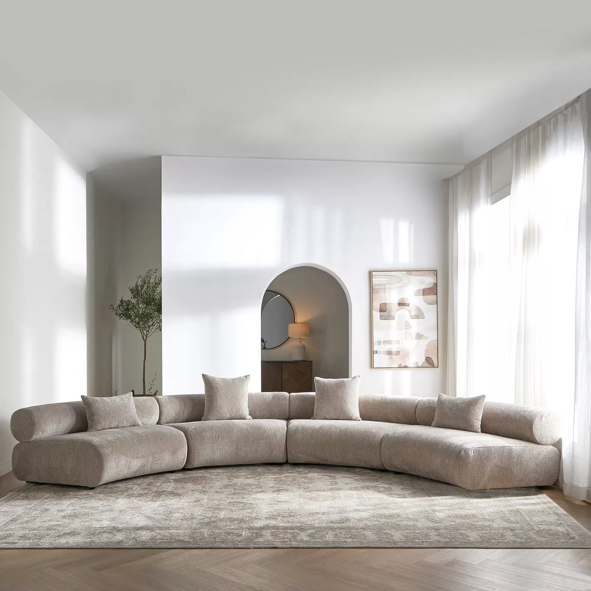 Elevate Your Space Ritz 5-Seater Velvet Sofa