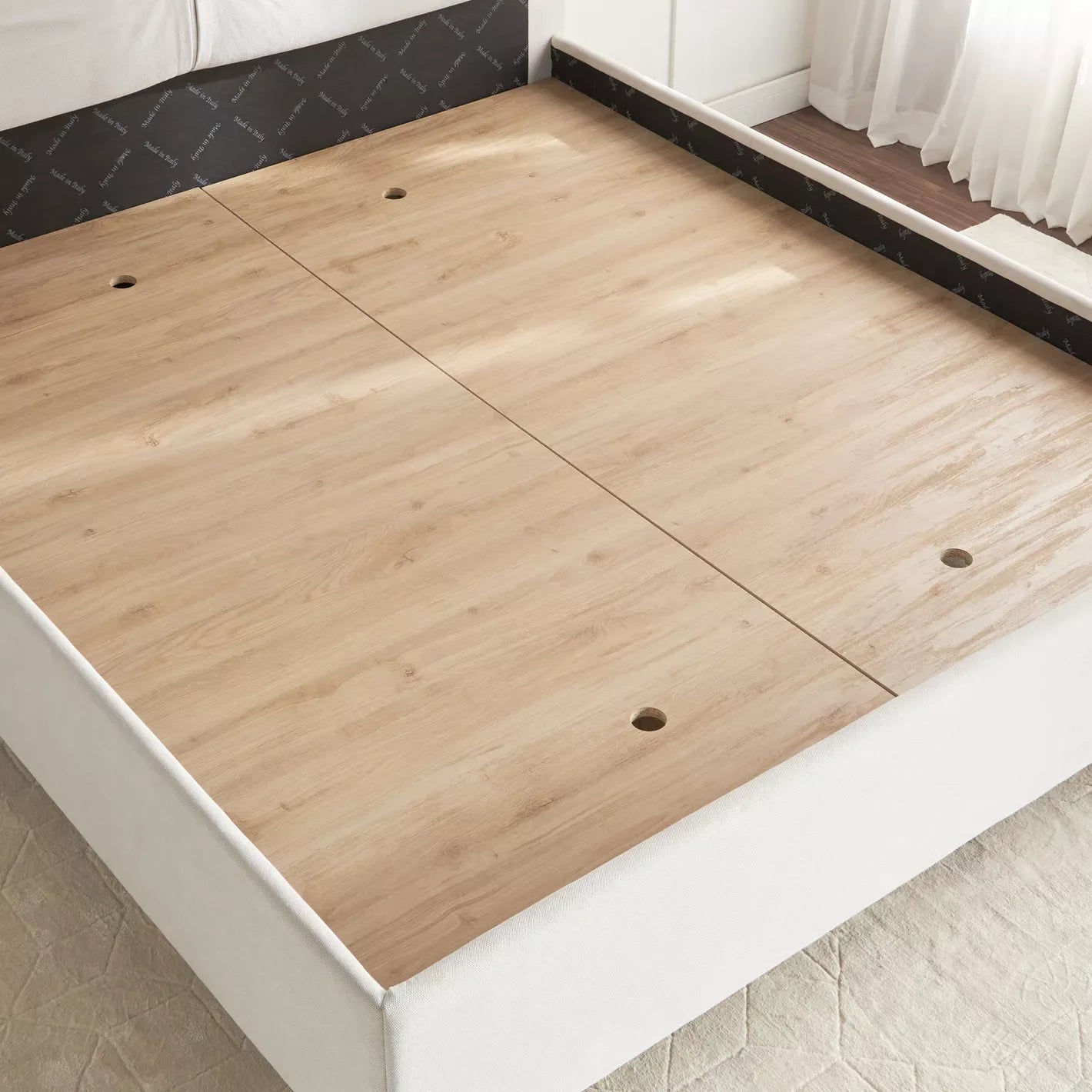 Warm White 5-Piece King Bedroom Set - 180x200 cm - Lamsatfurniturellc