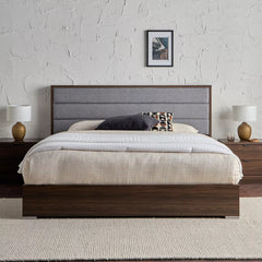 Italian Walnut 5-Piece King Bedroom Set - 180x200 cm