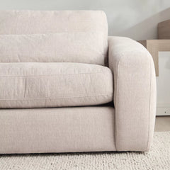 Generous Comfort: 5-Seater Fabric Left Corner Sofa