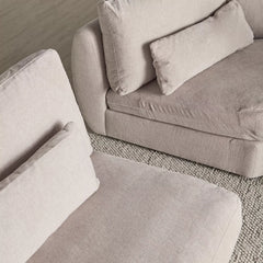 Generous Comfort: 5-Seater Fabric Left Corner Sofa