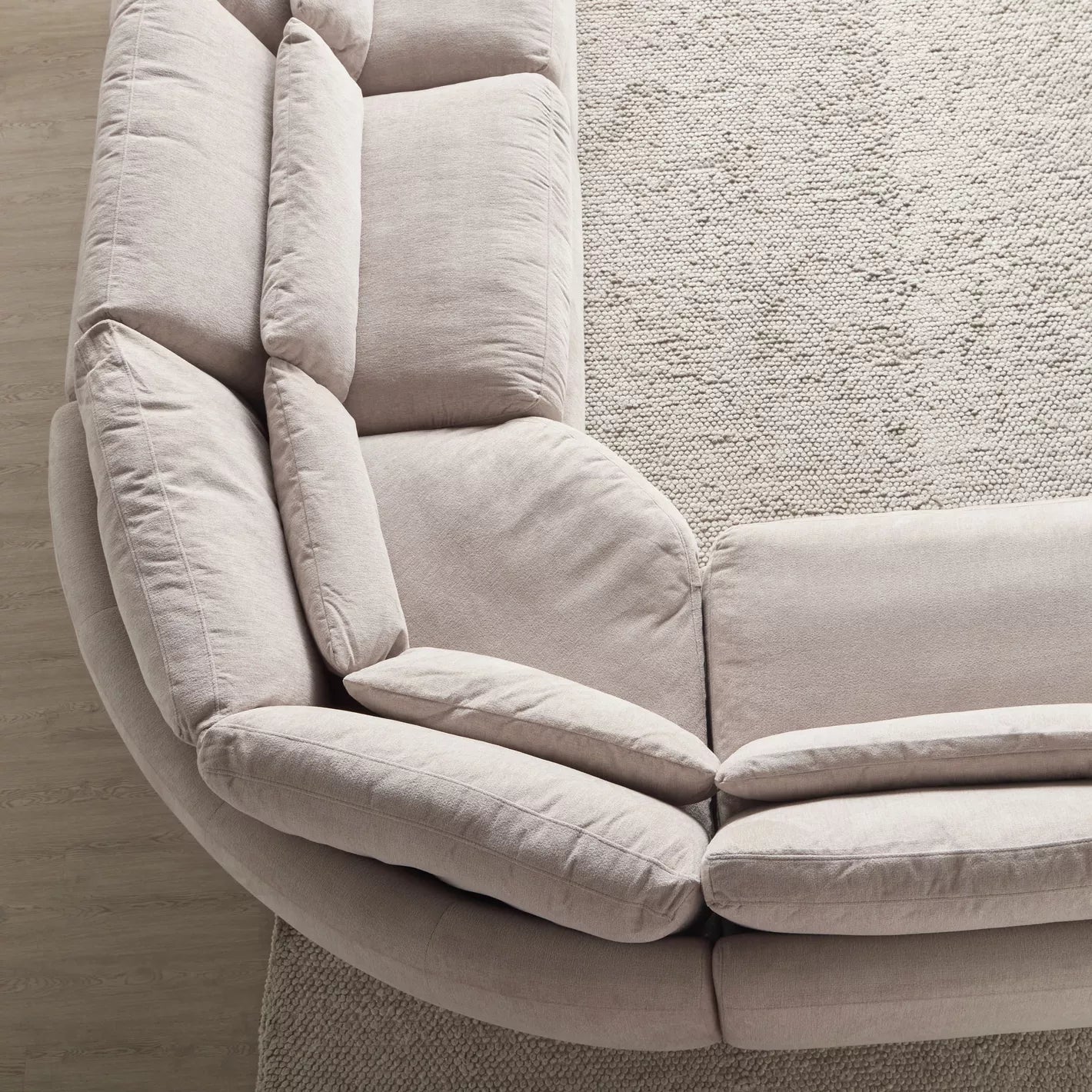 Generous Comfort: 5-Seater Fabric Left Corner Sofa