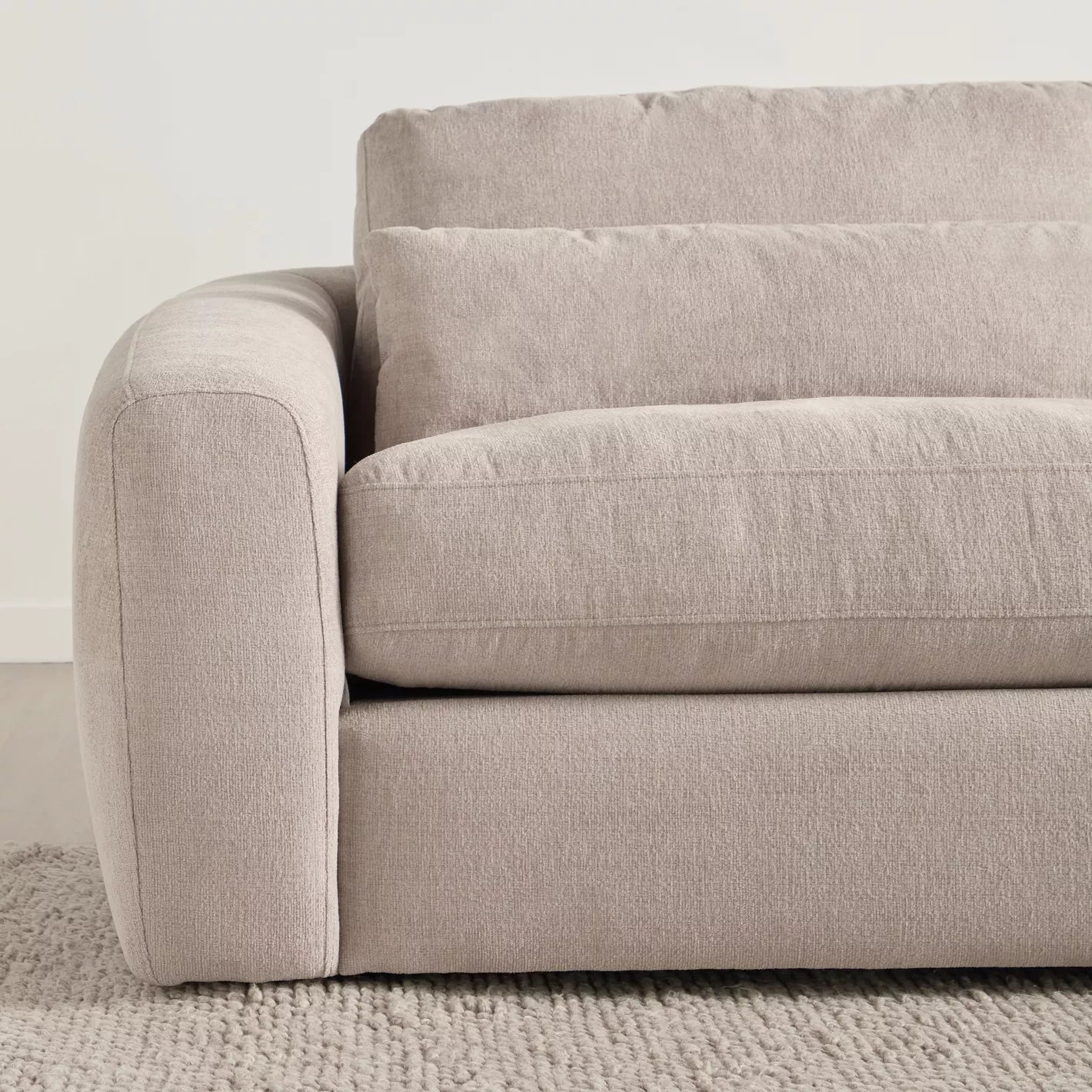 Generous Comfort: 5-Seater Fabric Right Corner Sofa