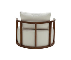 Upholstered Barrel Chair (Set of 2 Chairs and Center Table)